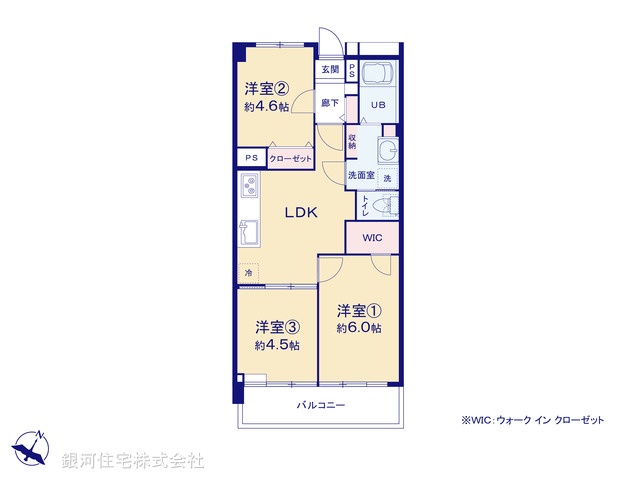 G00373576 神奈川県横浜市中区錦町 中古マンション 1499万円【間取図】