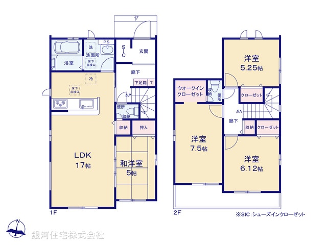G00373592 千葉県千葉市若葉区貝塚町 新築一戸建て 3390万円【間取図】