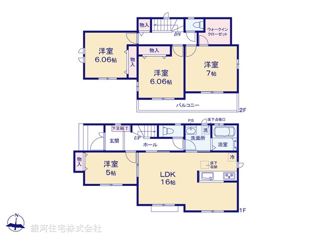 G00373599 千葉県松戸市幸田４丁目 新築一戸建て 4290万円【間取図】