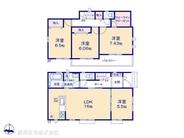 G00373601 千葉県松戸市幸田４丁目 新築一戸建て 3990万円【間取図】