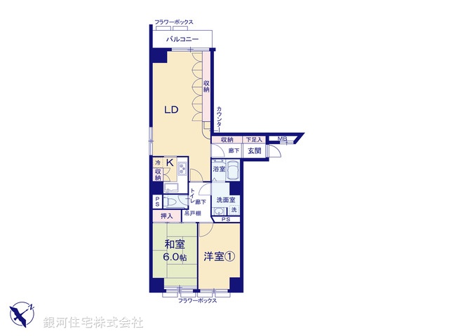 G00373611 東京都大田区大森北１丁目 中古マンション 5398万円【間取図】