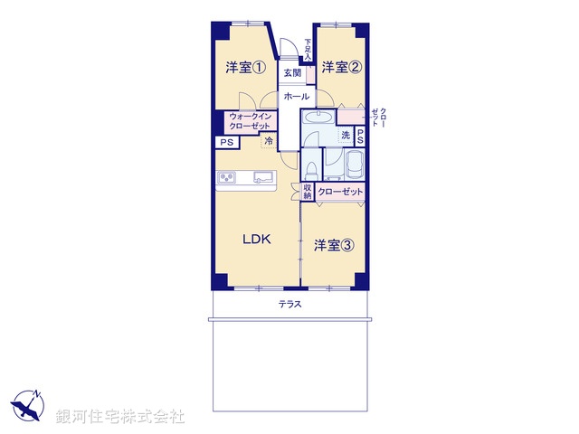 G00373622 神奈川県横浜市南区六ツ川３丁目 中古マンション 1999万円【間取図】