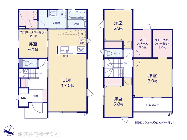 G00373652 千葉県木更津市ほたる野４丁目 中古一戸建て 3980万円【間取図】
