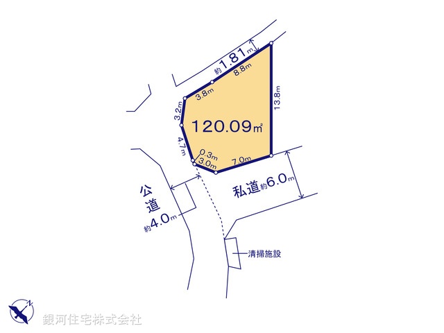 G00373670 埼玉県川口市大字安行小山 土地 2630万円【区画図】