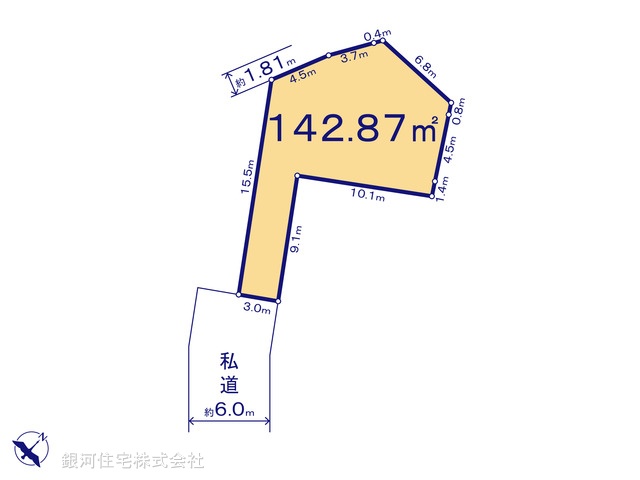 G00373676 埼玉県川口市大字安行小山 土地 2180万円【区画図】