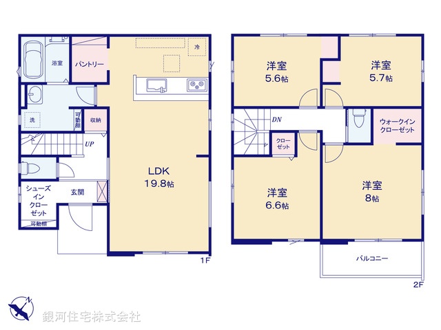 G00373684 千葉県市川市中国分５丁目 新築一戸建て 4999万円【間取図】