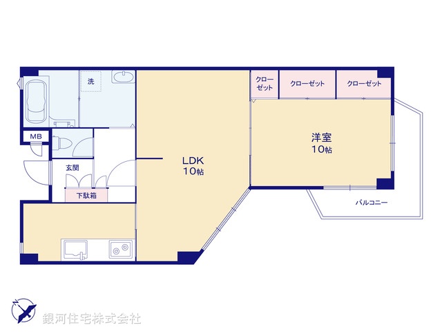 G00373715 神奈川県横浜市中区根岸旭台 中古マンション 1180万円【間取図】
