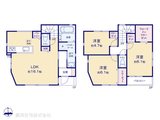 G00373749 神奈川県横浜市中区豆口台 新築一戸建て 4980万円【間取図】