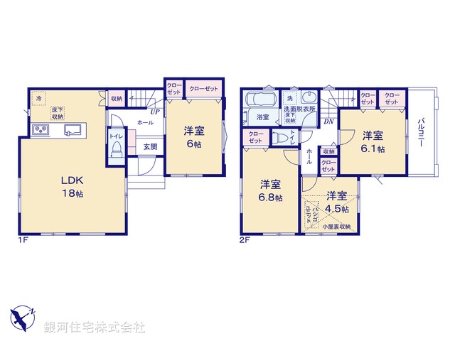 G00373780 千葉県船橋市三山５丁目 新築一戸建て 2980万円【間取図】