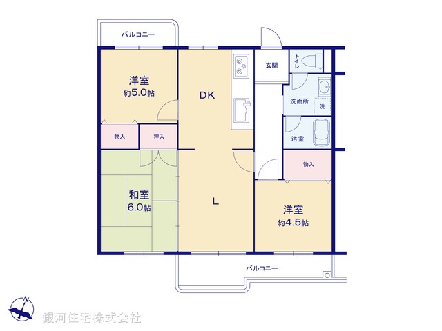 G00373891 千葉県千葉市美浜区高浜３丁目 中古マンション 1480万円【間取図】
