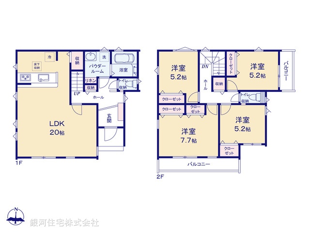 G00373954 神奈川県横浜市金沢区富岡西１丁目 新築一戸建て 5599万円【間取図】