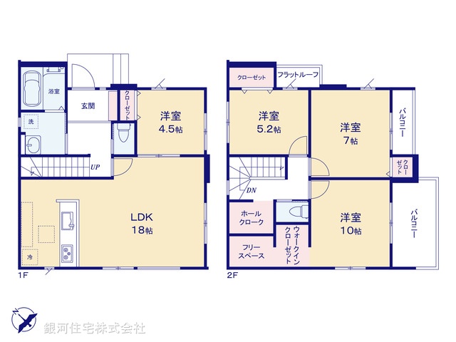 G00373968 東京都東村山市青葉町３丁目 新築一戸建て 5298万円【間取図】