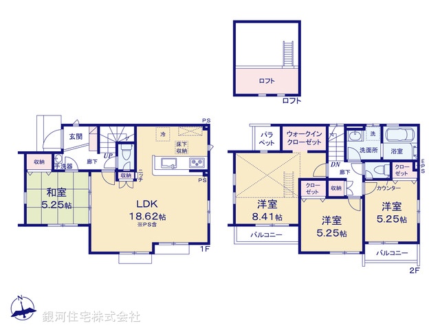 G00374060 東京都国分寺市富士本３丁目 新築一戸建て 6180万円【間取図】