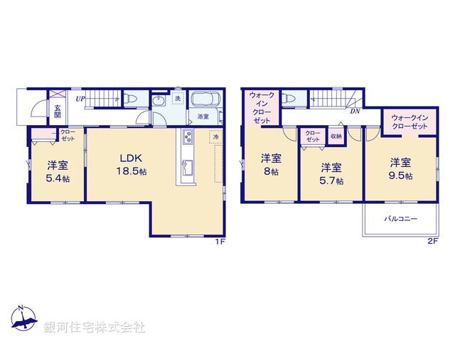 G00374082 埼玉県さいたま市見沼区丸ヶ崎町 新築一戸建て 4899万円【間取図】