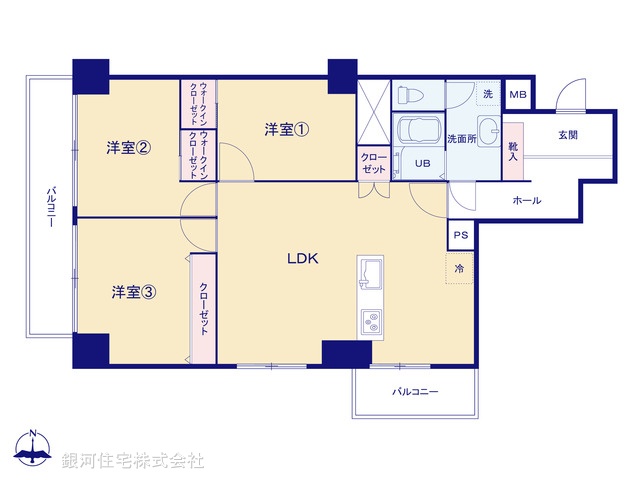 G00374132 神奈川県平塚市浅間町 中古マンション 2390万円【間取図】
