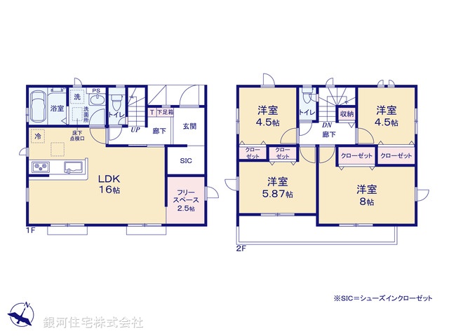 G00374133 埼玉県川越市大字下赤坂 新築一戸建て 3199万円【間取図】