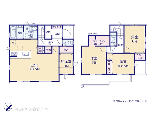 G00374217 千葉県千葉市花見川区長作台２丁目 新築一戸建て 3690万円【間取図】