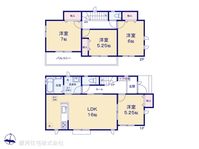 G00374267 東京都町田市本町田 新築一戸建て 4690万円【間取図】