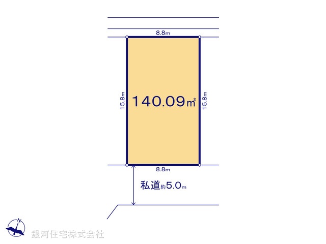 G00374273 東京都日野市新町３丁目 土地 4180万円【区画図】