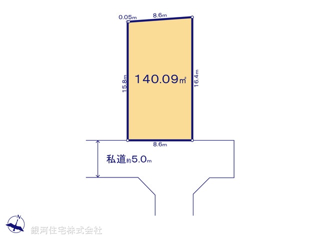 G00374274 東京都日野市新町３丁目 土地 4180万円【区画図】