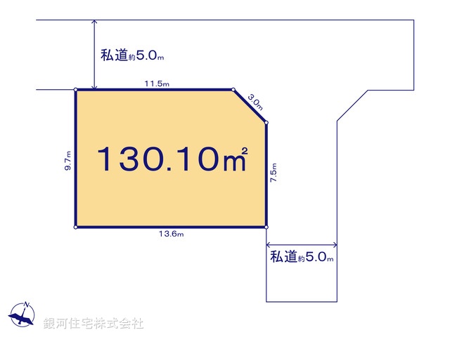 G00374277 東京都日野市新町３丁目 土地 4030万円【区画図】