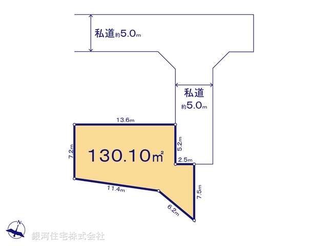G00374278 東京都日野市新町３丁目 土地 3480万円【区画図】