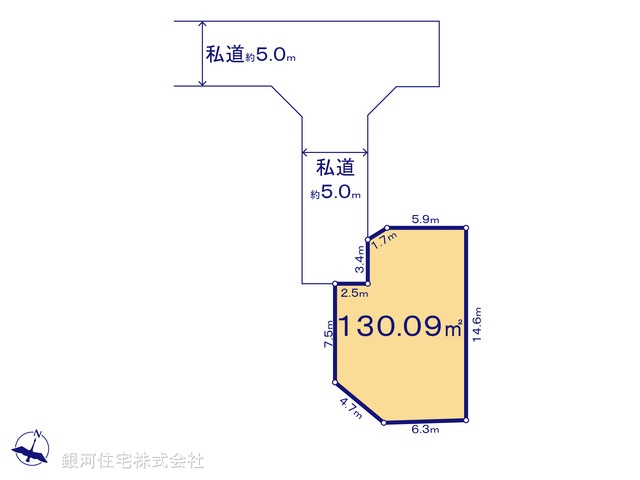 G00374279 東京都日野市新町３丁目 土地 3680万円【区画図】