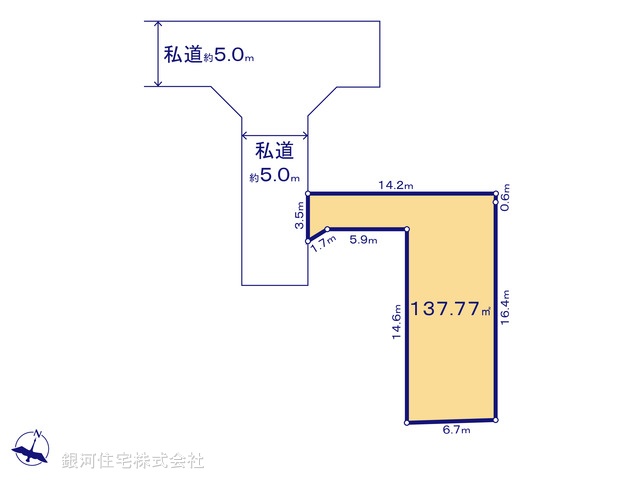 G00374280 東京都日野市新町３丁目 土地 3280万円【区画図】