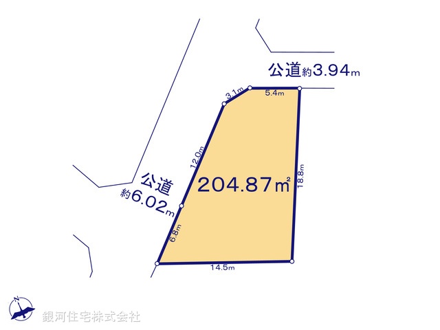 G00374285 神奈川県鎌倉市玉縄２丁目 土地 4850万円【区画図】