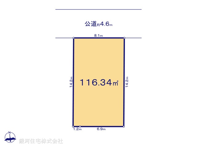 G00374338 神奈川県横浜市保土ヶ谷区川島町 土地 3370万円【区画図】