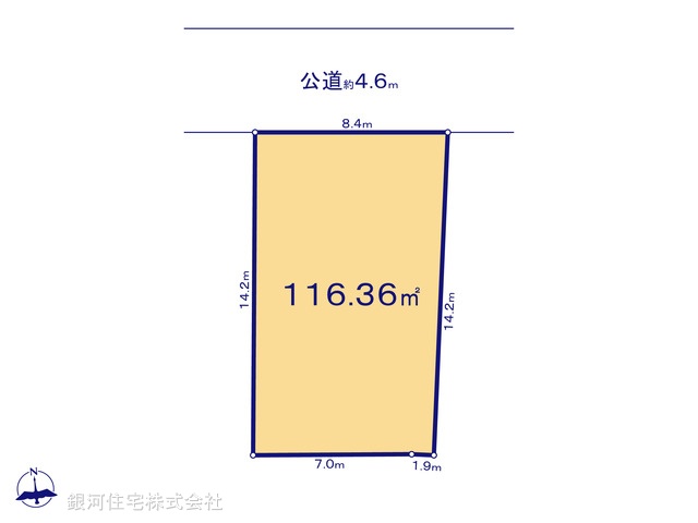 G00374339 神奈川県横浜市保土ヶ谷区川島町 土地 3390万円【区画図】