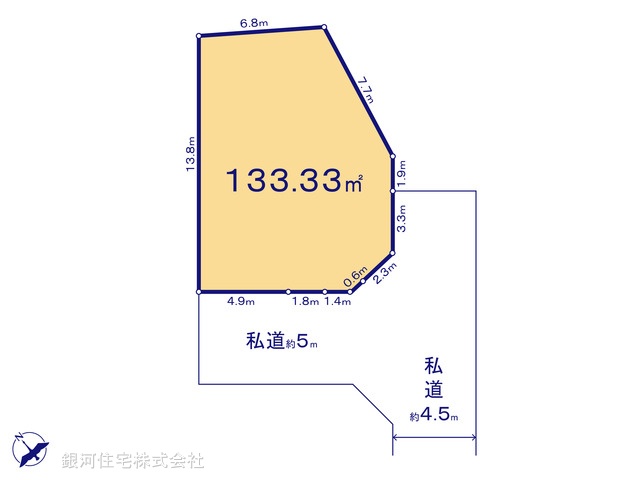 G00374350 東京都町田市真光寺１丁目 土地(建築条件付土地) 2490万円【区画図】
