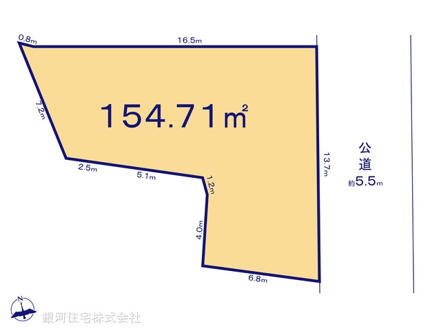 G00374368 神奈川県横浜市保土ヶ谷区鎌谷町 土地 6380万円【区画図】