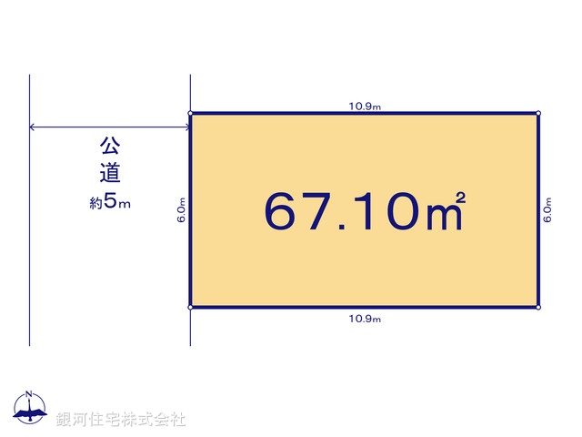 G00374369 東京都葛飾区西水元２丁目 土地 1980万円 土地面積67.10m² (約20.29坪)【区画図】