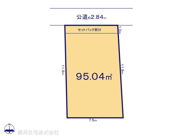 G00374403 東京都東村山市多摩湖町２丁目 土地 1280万円【区画図】