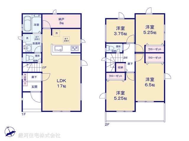 G00374411 神奈川県相模原市南区下溝 新築一戸建て 3380万円【間取図】