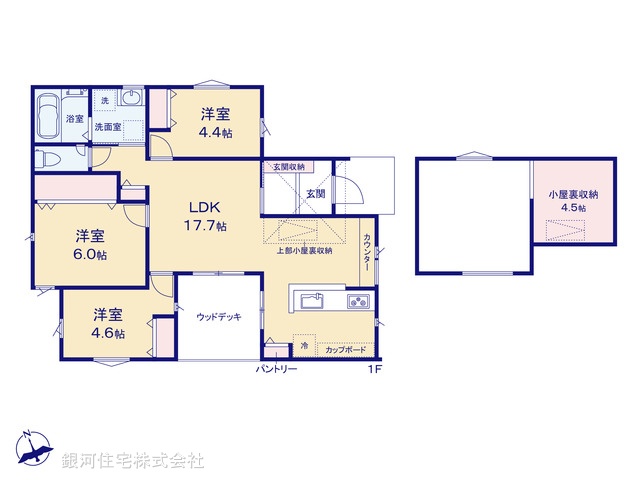 G00374443 神奈川県相模原市緑区大島 新築一戸建て 3780万円【間取図】