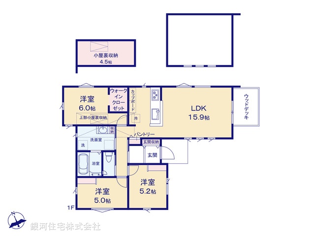G00374445 神奈川県相模原市緑区大島 新築一戸建て 3780万円【間取図】