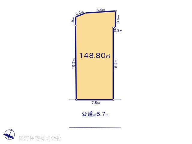 G00374452 東京都新宿区南町 土地 3億9900万円【区画図】