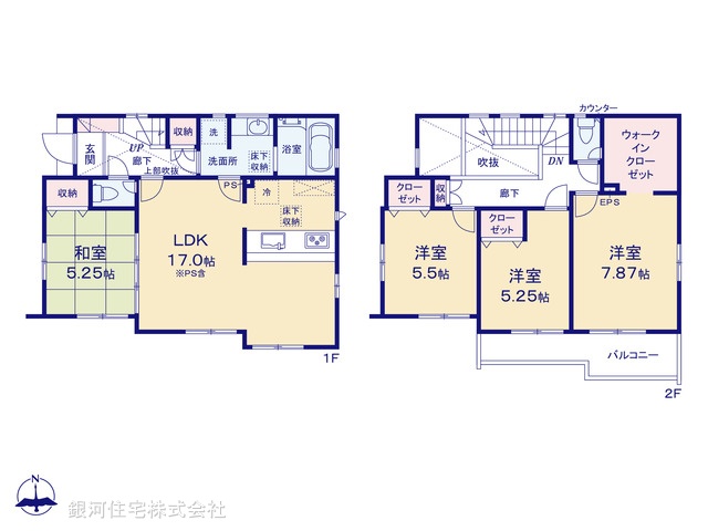 G00374595 東京都練馬区三原台２丁目 新築一戸建て 7599万円【間取図】