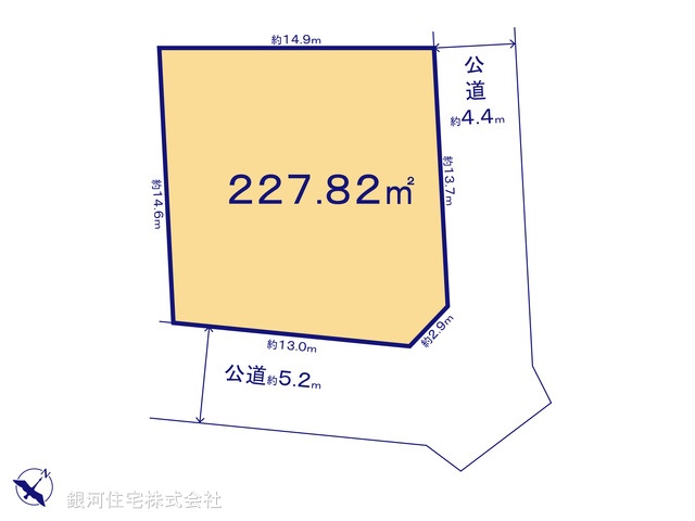 G00374606 神奈川県鎌倉市今泉台２丁目 土地 2990万円【区画図】