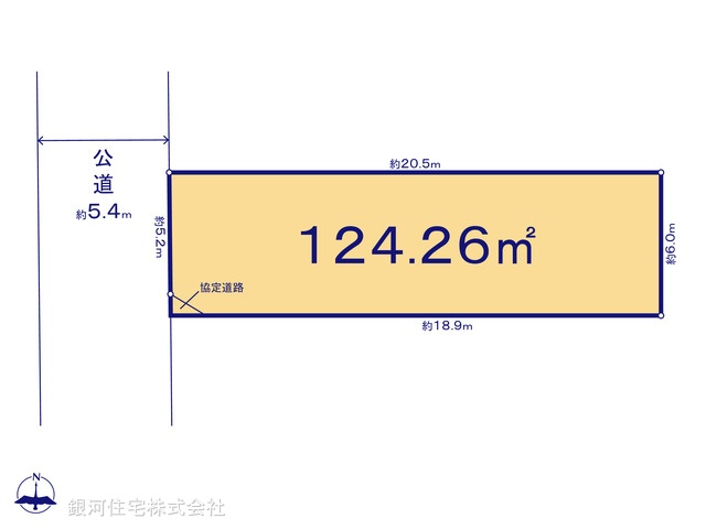 G00374632 神奈川県茅ヶ崎市小和田１丁目 土地 4080万円【区画図】