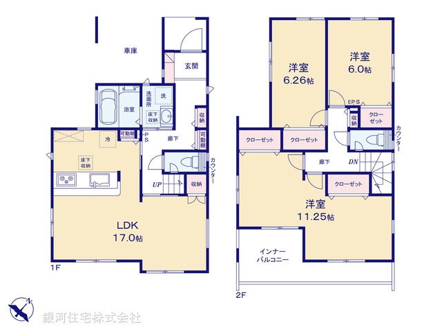 G00374635 埼玉県さいたま市見沼区大字上山口新田 新築一戸建て 3598万円【間取図】