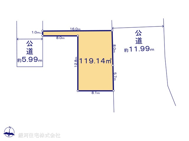 G00374680 千葉県習志野市香澄６丁目 土地 4040万円【区画図】