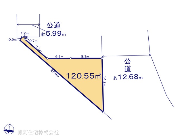 G00374681 千葉県習志野市香澄６丁目 土地 3840万円【区画図】