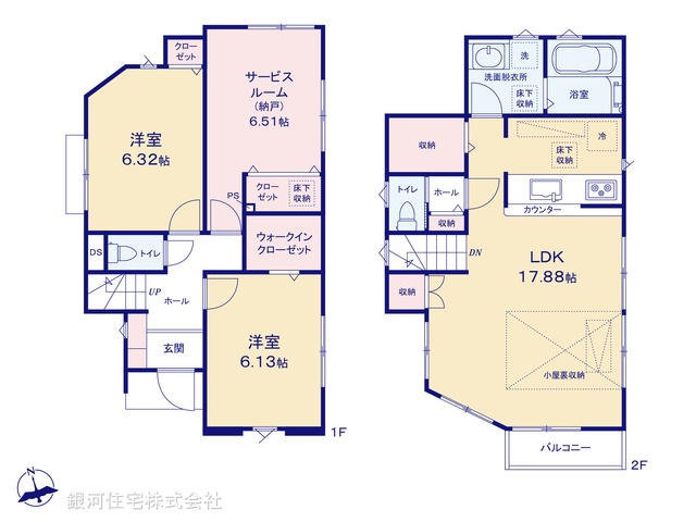 G00374684 東京都練馬区富士見台４丁目 新築一戸建て 6480万円【間取図】
