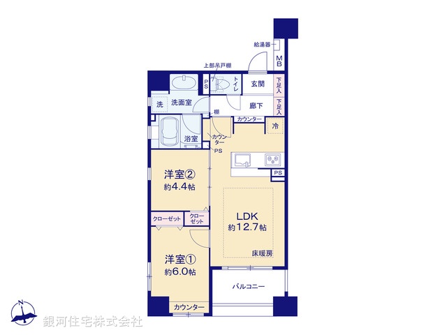 G00374709 東京都台東区松が谷３丁目 中古マンション 6998万円【間取図】