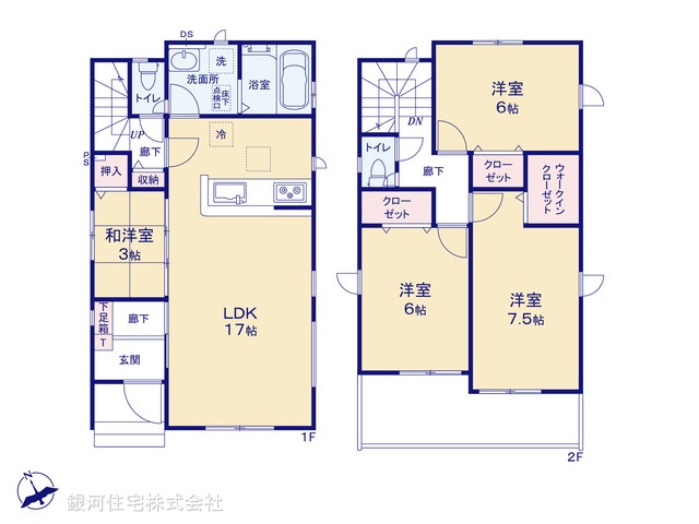G00374727 埼玉県さいたま市岩槻区東岩槻３丁目 新築一戸建て 3699万円【間取図】