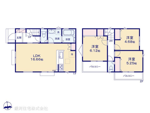 G00374745 埼玉県所沢市大字久米 新築一戸建て 3880万円【間取図】