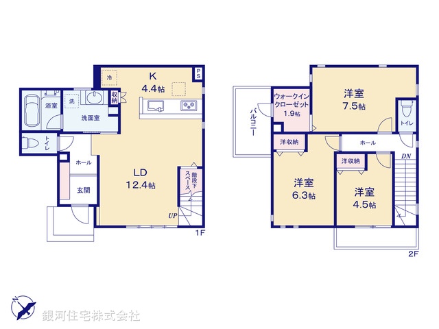 G00374763 東京都世田谷区成城２丁目 新築一戸建て 1億4000万円【間取図】